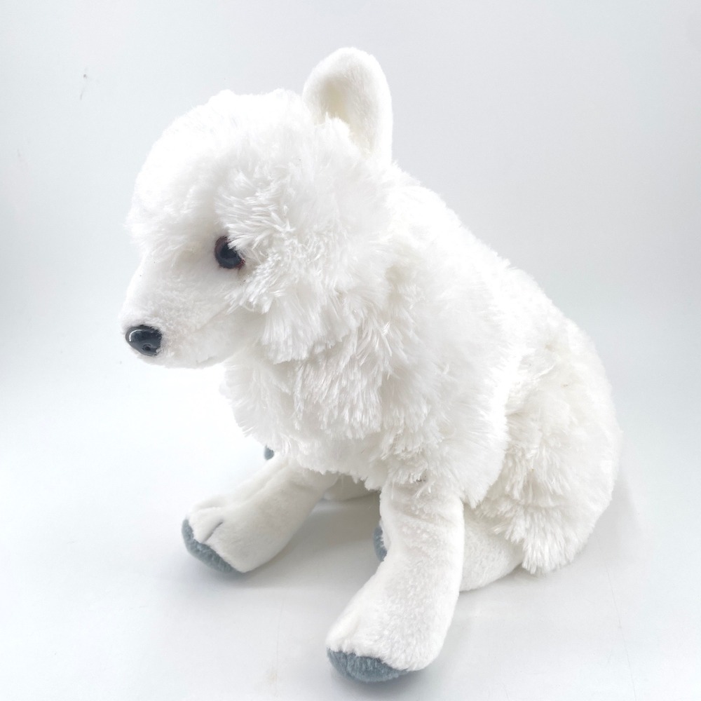 Wild Republic Arctic Fox Plush White 10in Long Tail Realistic Stuffed Animal Toy